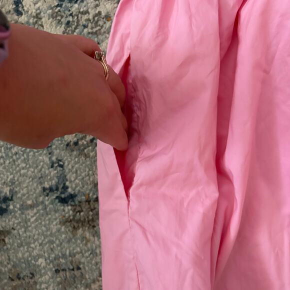 Hyacinth House Tuckernuck Women Size Small Ruched Puff Sleeve Mini Dress Pink - Picture 8 of 9